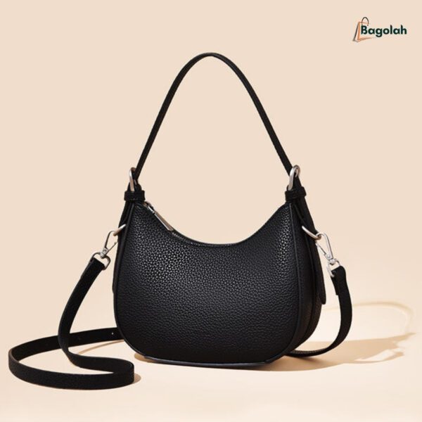 Trendy Underarm Women's Saddle Black Bag