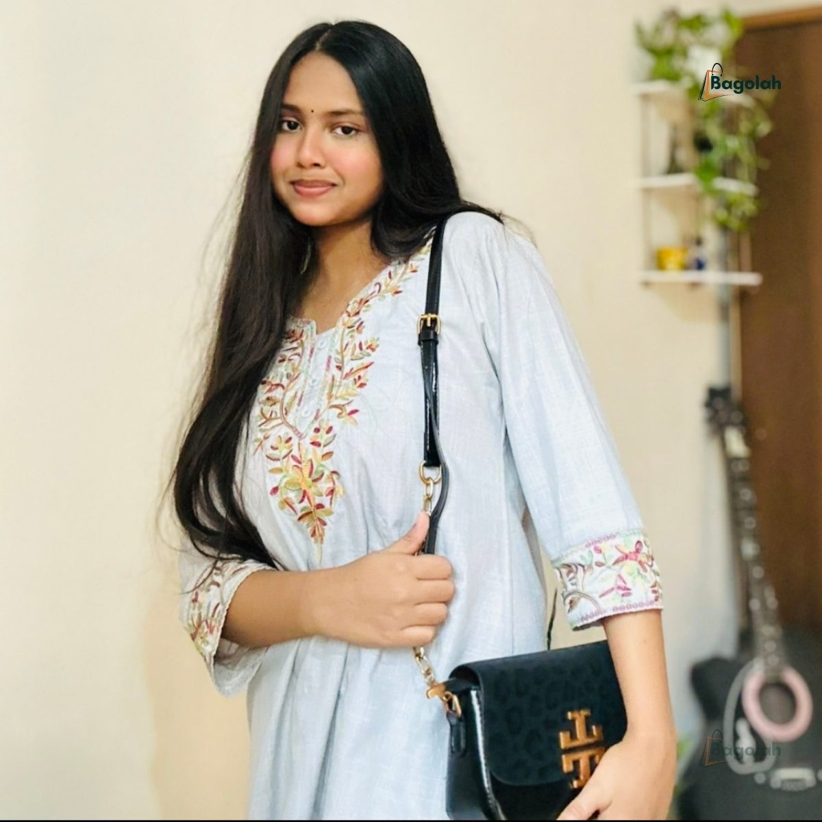 Leopard Print Black Messenger Bag 3